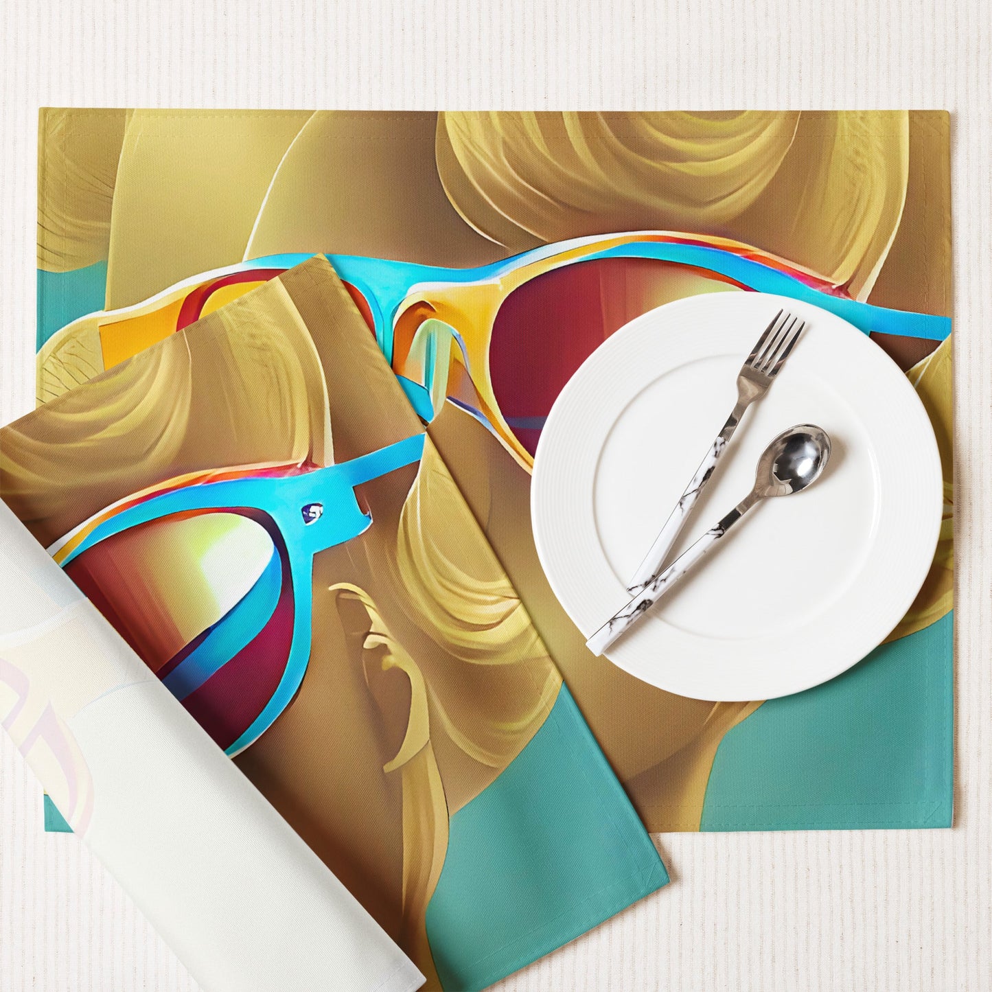 Retro Cool Blue - Placemat Set