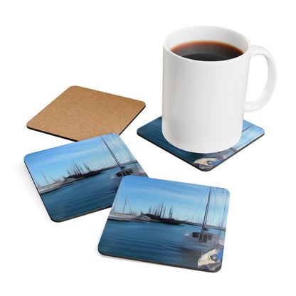 The Sleeping Yachts (at Morning) - Coaster Set