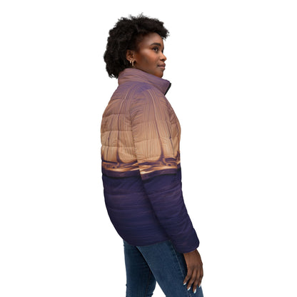 The Sleeping Yachts (at Sunset) - Womens Puffer Jacket