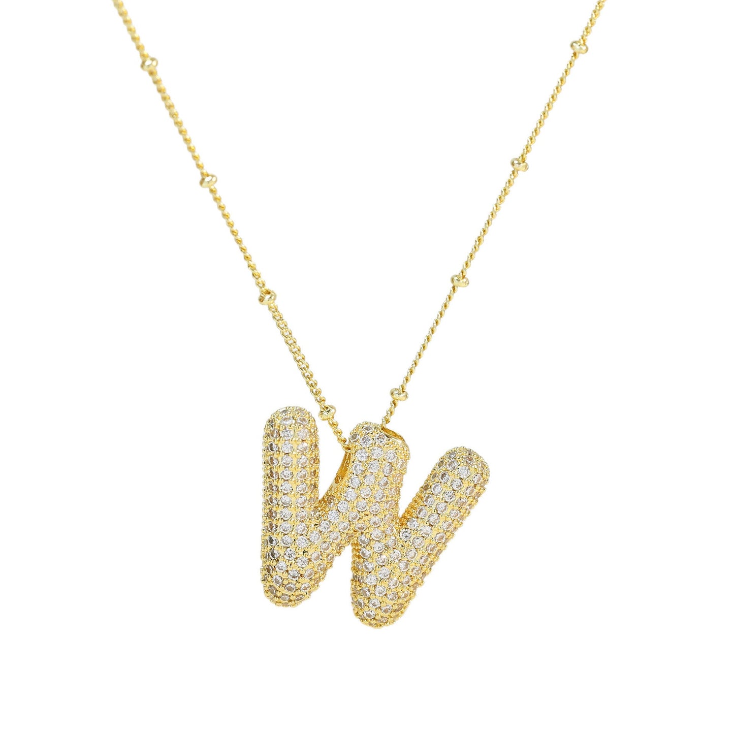 Bubble Balloon A-Z Letter Pendant Necklace