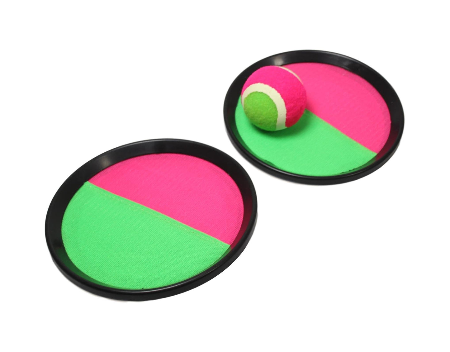 Pink Green Frisbee Playing Set with Ball