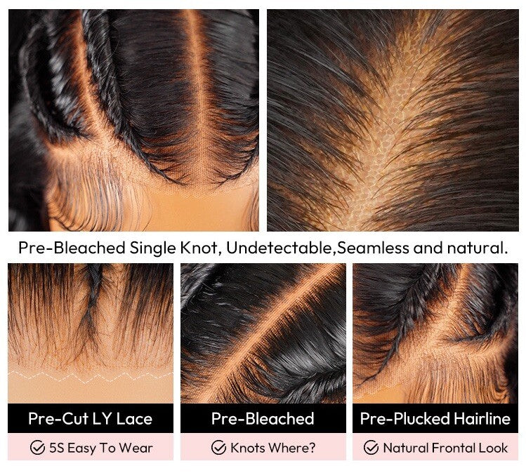 ChicLuxe Hair 100% Human Hair Loose Wave Long Frontal Wig 13x6 HD Lace Natural Black 250% Density Glueless Pre-Braided Wear & Go