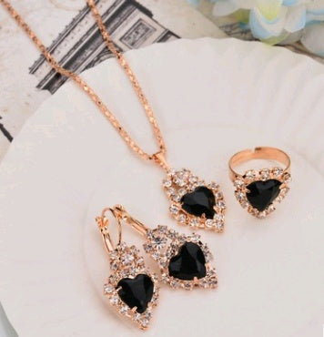 Water Drop Diamond Necklace, Earrings & Rings Sets