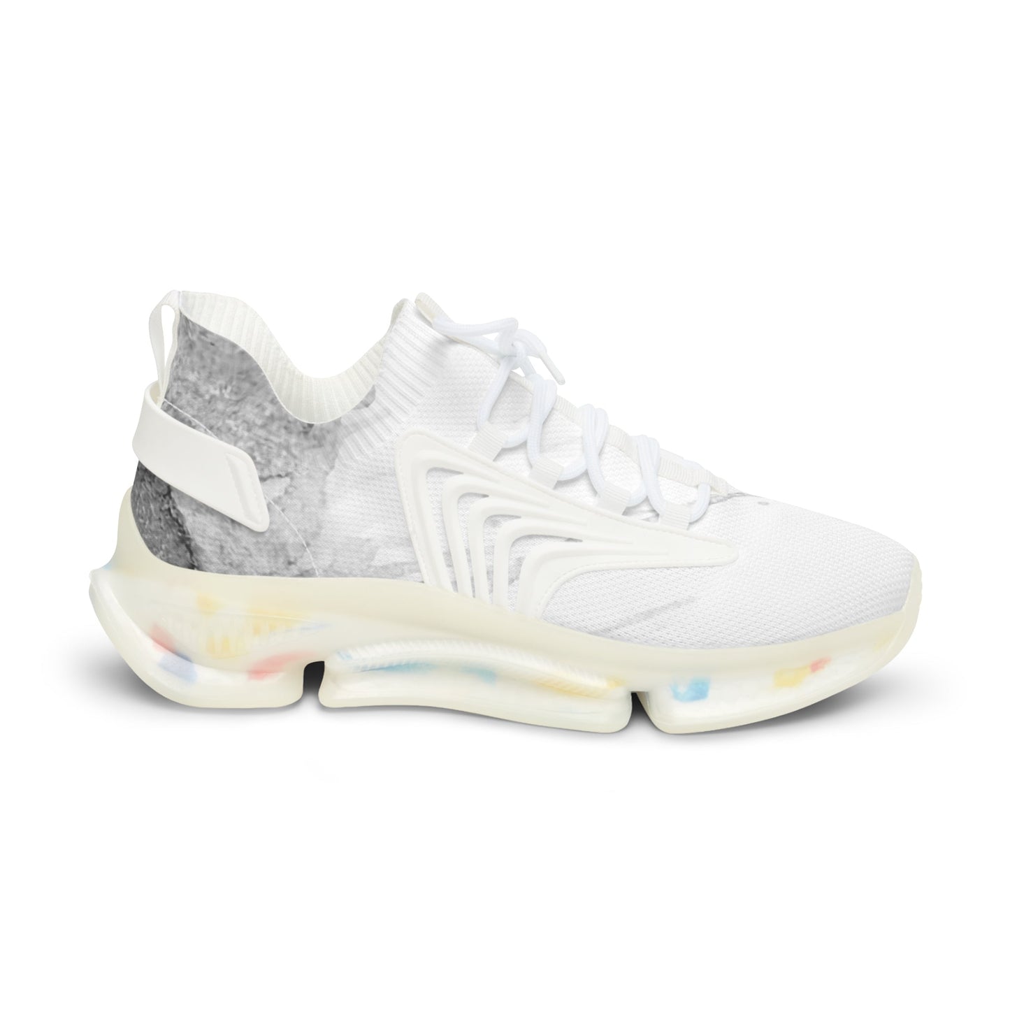 Watercolour Grey Splash - Mens Street Sneakers