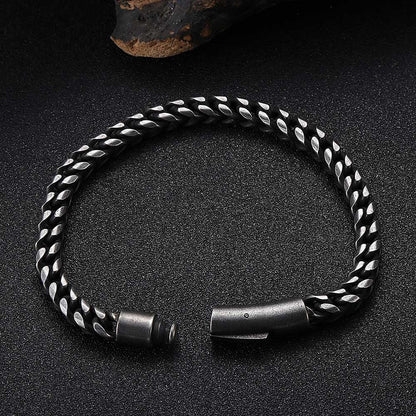 Round Mill Titanium Steel Vintage Bracelet