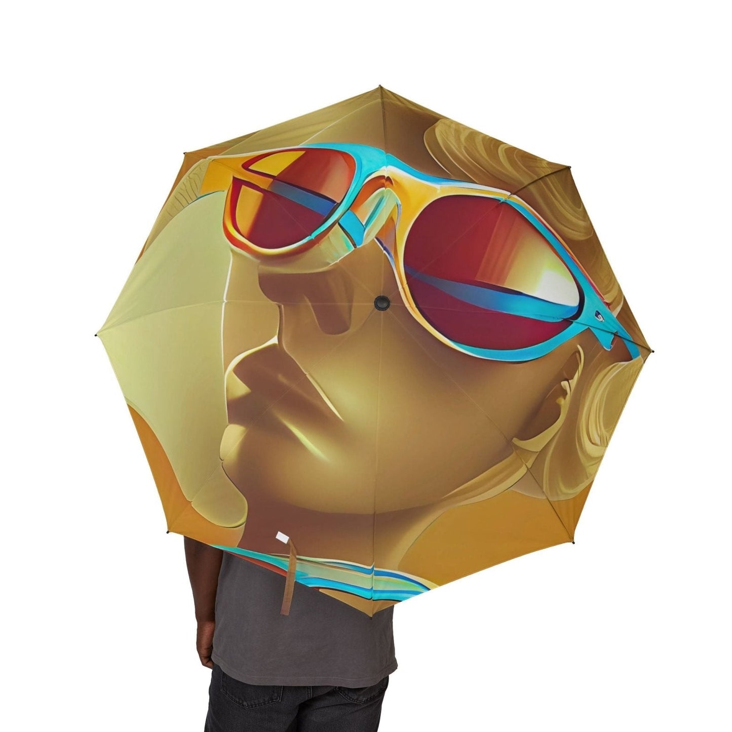 Retro Cool Orange - Windproof Umbrella