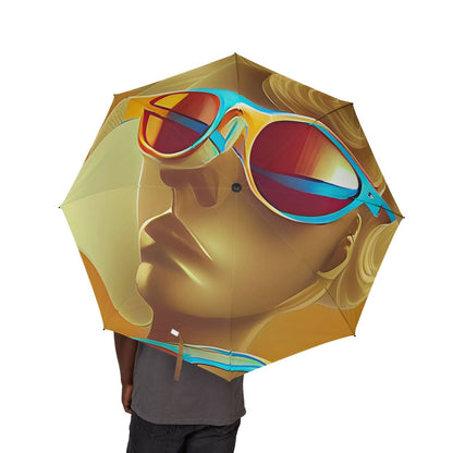 Retro Cool Orange - Windproof Umbrella