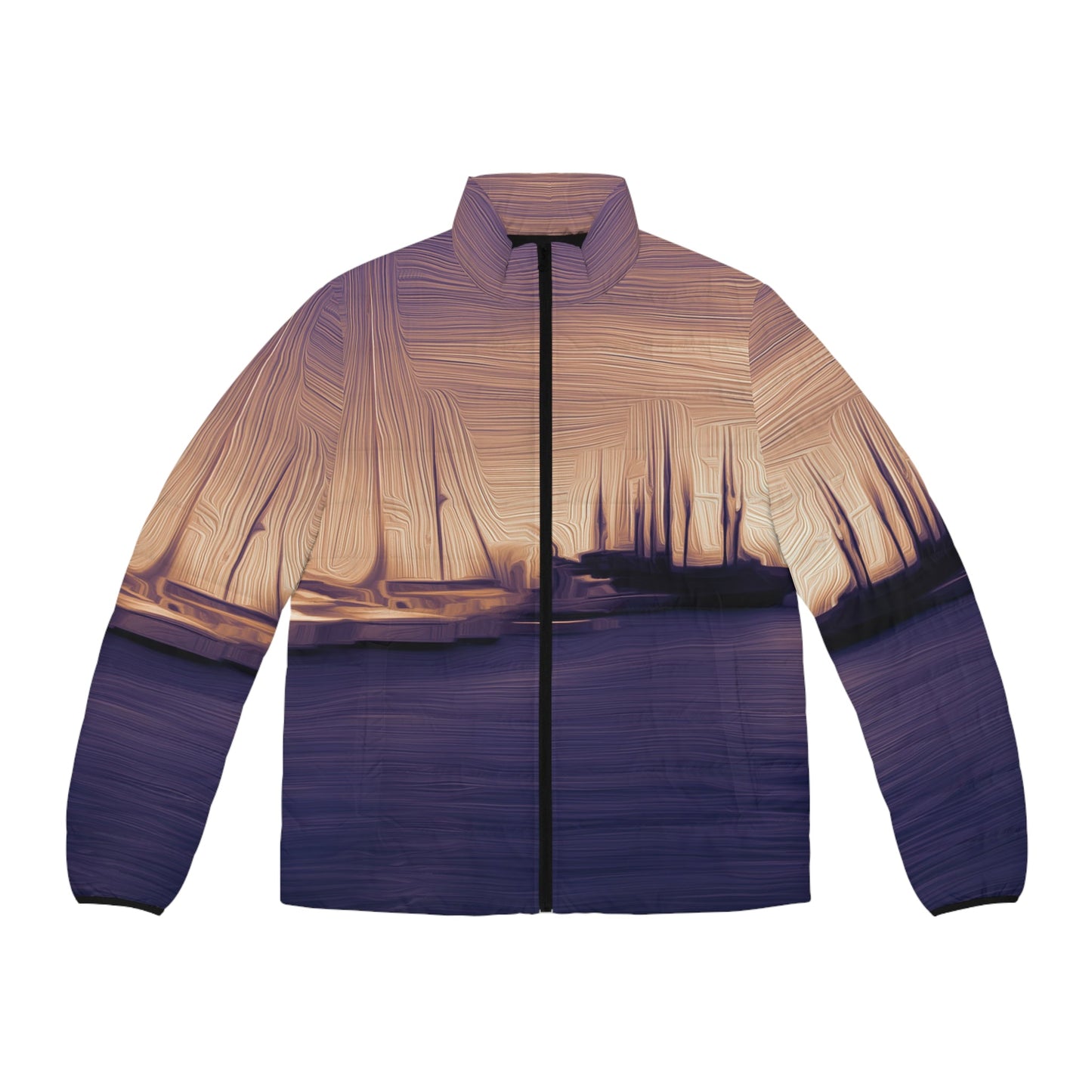 The Sleeping Yachts (at Sunset) - Mens Puffer Jacket