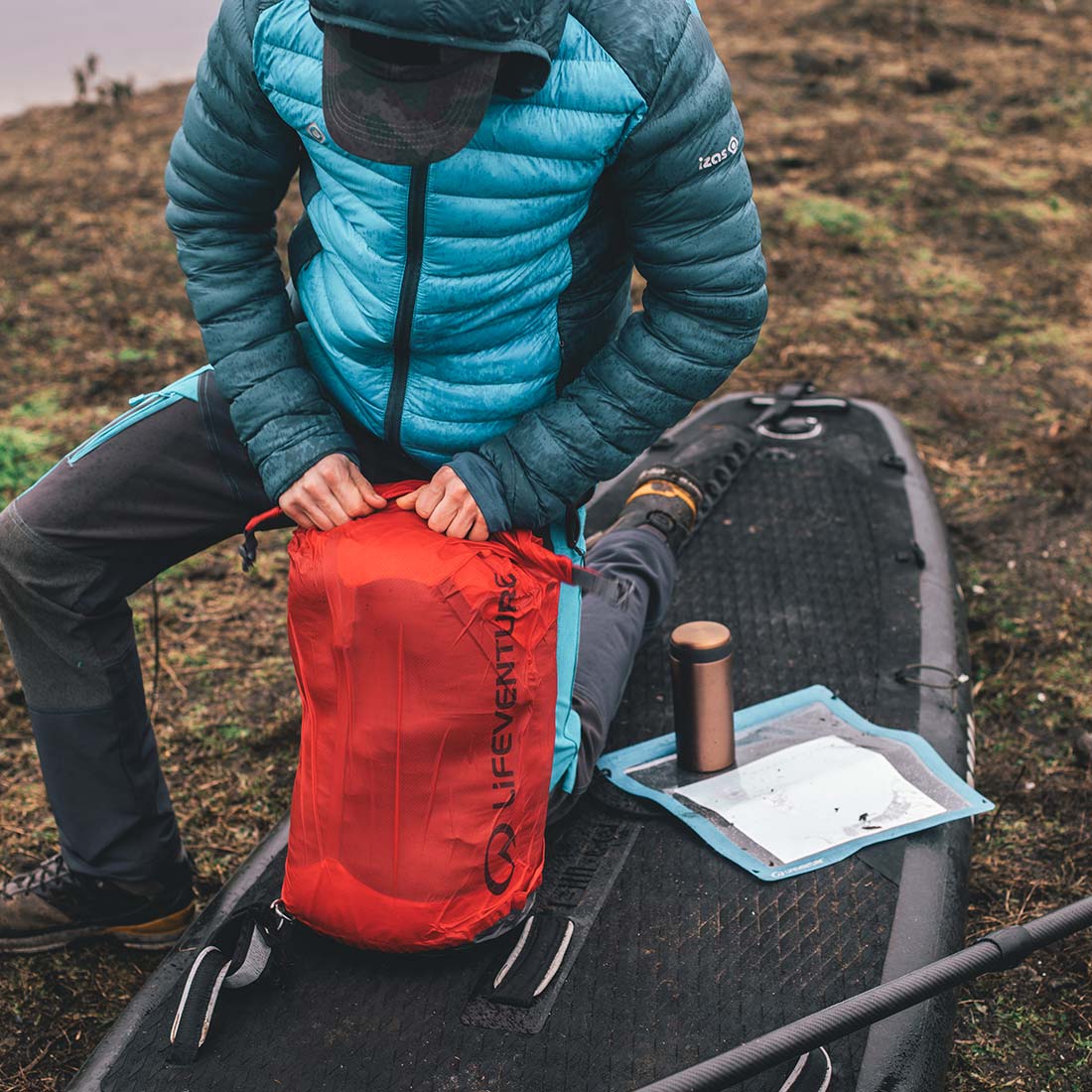 Lifeventure Ultralight Dry Bag - 25 Litres Red