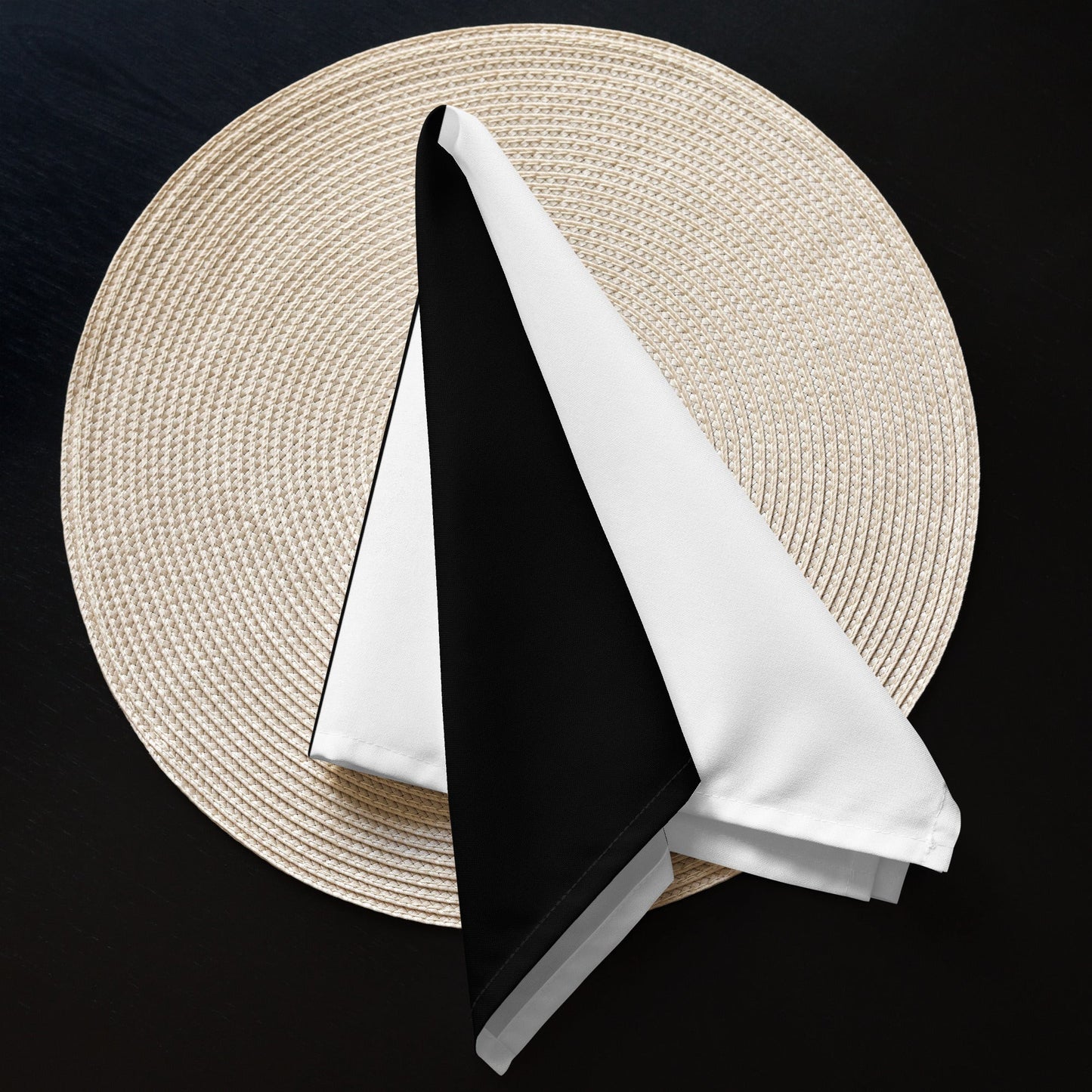 Half Black Half White - Cloth Napkin Set