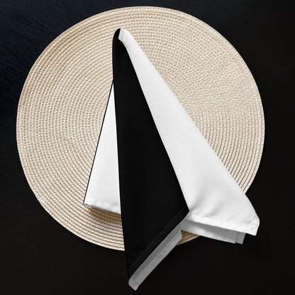 Half Black Half White - Cloth Napkin Set