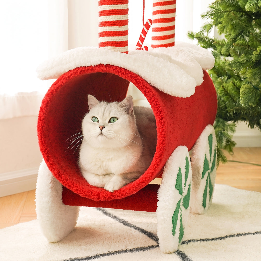 NA62 Pet Furniture Cat Kitten Christmas Tree, Scratcher Tree