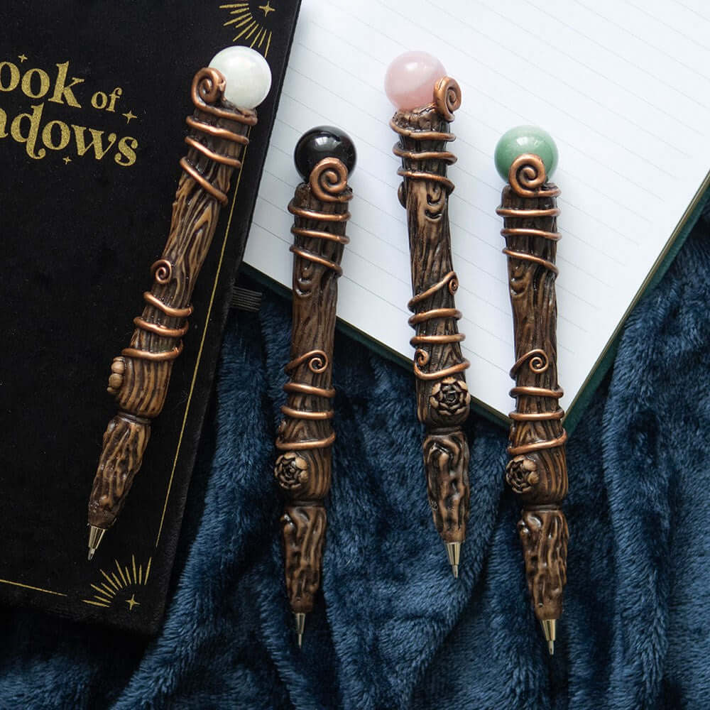 Gothic Gifts Energy Clearing Aura Quartz Crystal Wand Pen