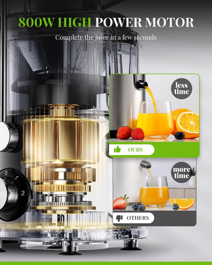 Juicer Machine 800W 3 Speed Stainless Steel Fruit Vegetable SHARDOR