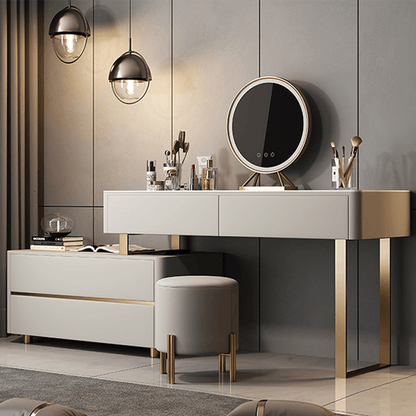 Maynard Dressing Table With Sideboard With LED Mirror