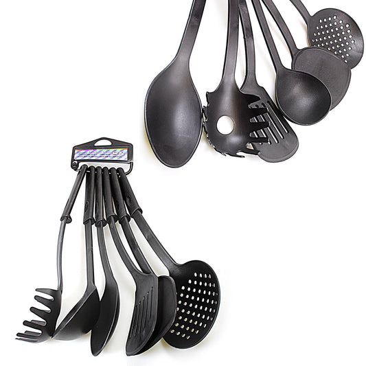 6Piece Essential Plastic Kitchen Utensils Cooking Set