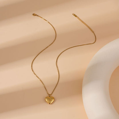 Gold Heart Pendant Necklace for Women