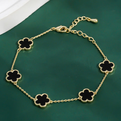 Gold Plated Clover Bracelet