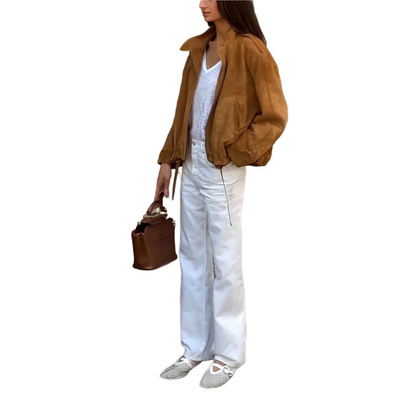 European And American Retro Solid Color Jacket