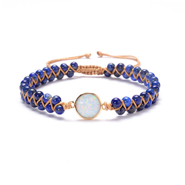 Stone Wrap Bracelet with Amethyst & Opal