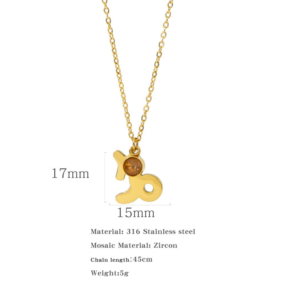 Zircon Constellation Zodiac Necklace