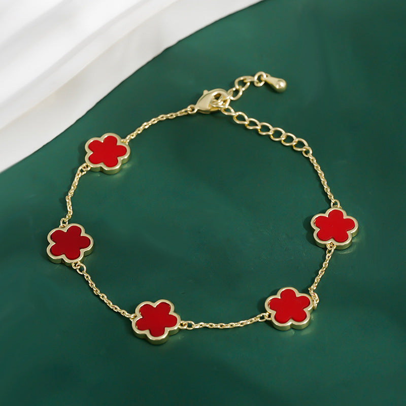 Gold Plated Clover Bracelet