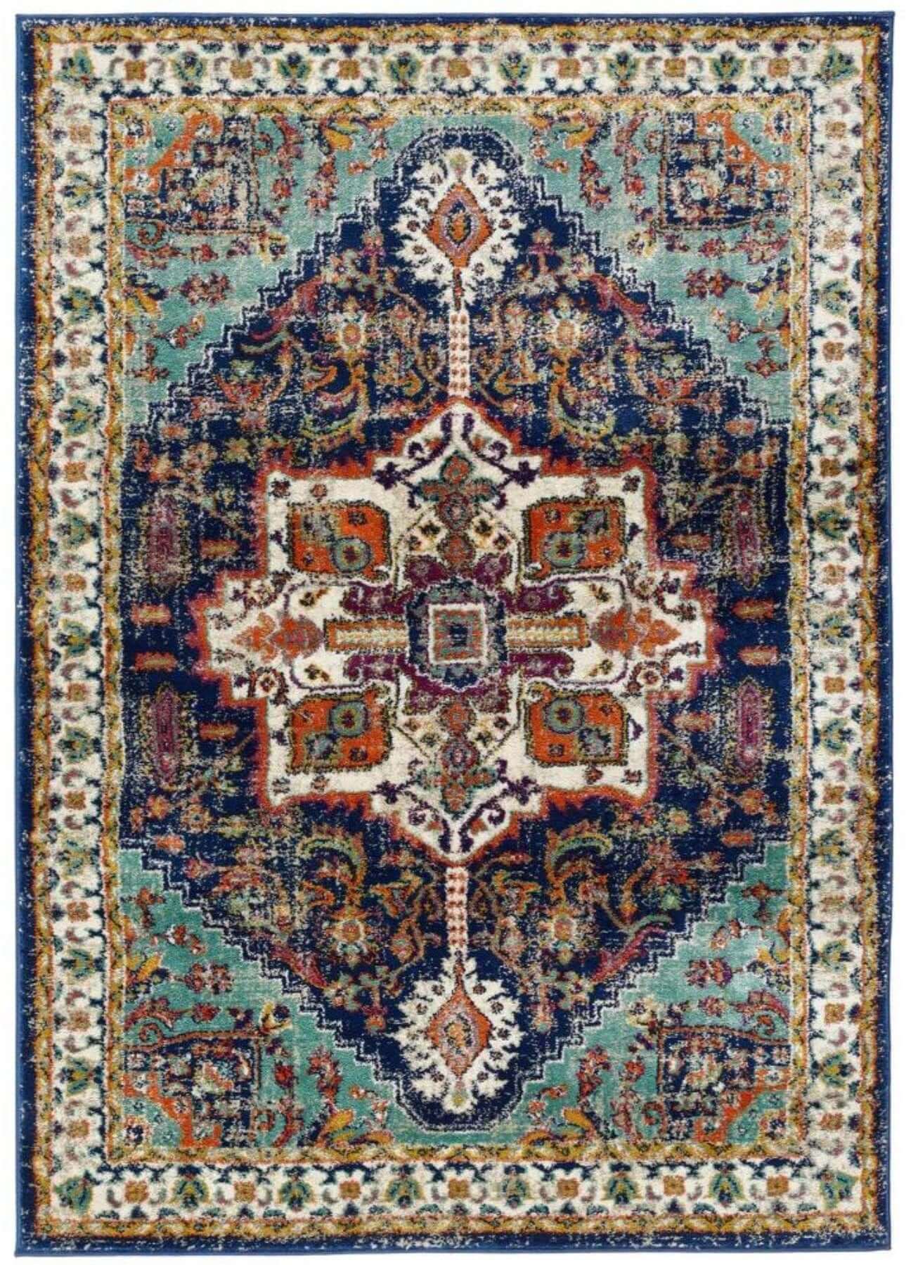 Granada Multicolour Vintage Rug | Emerald