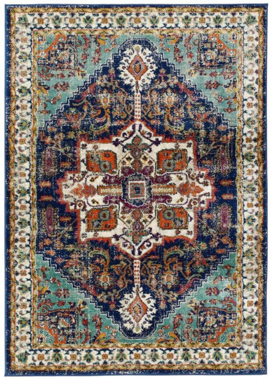 Granada Multicolour Vintage Rug | Emerald