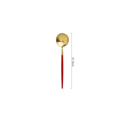 6 Piece Cutlery Set, Red