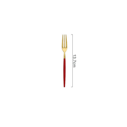 6 Piece Cutlery Set, Red