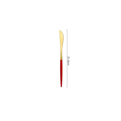 6 Piece Cutlery Set, Red