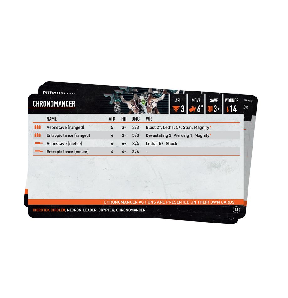 Kill Team Datacards: Hierotek Circle
