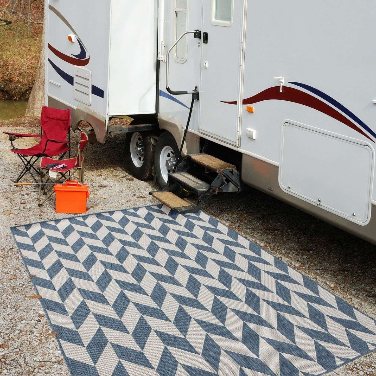 Ecology Outdoor Rug Blue | 600Blu