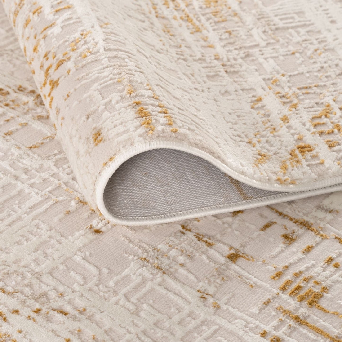 Carmel Cream-Gold Abstract Rug | 6030