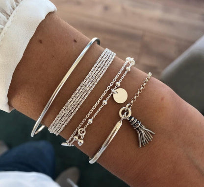 5pcs Heart Infinity Love Jewellery Bracelet Set