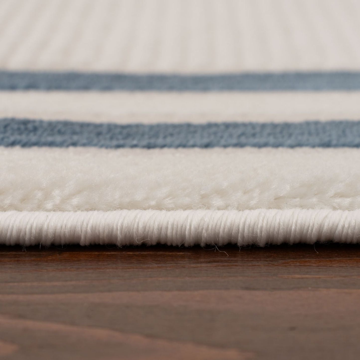 Carmel Cream-Blue Bordered Rug | 6060