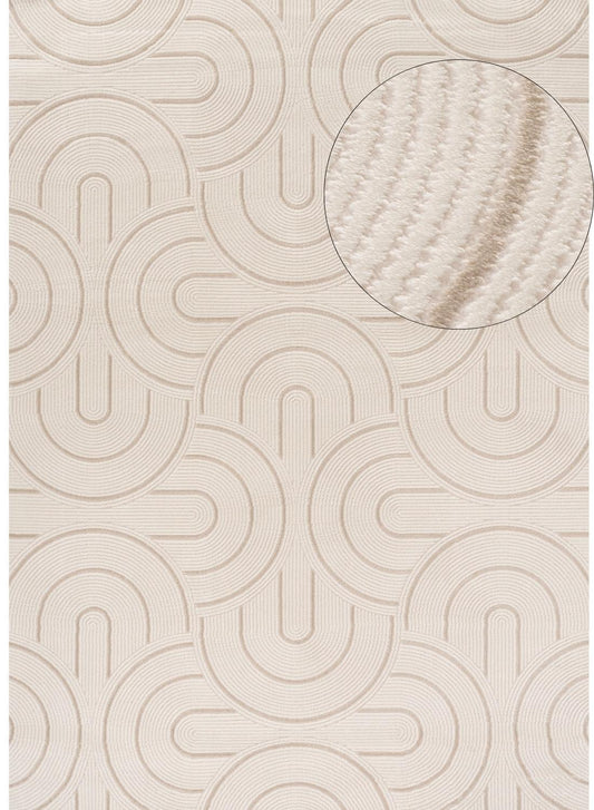 Carmel Cream-Beige Geometric Rug | 6070