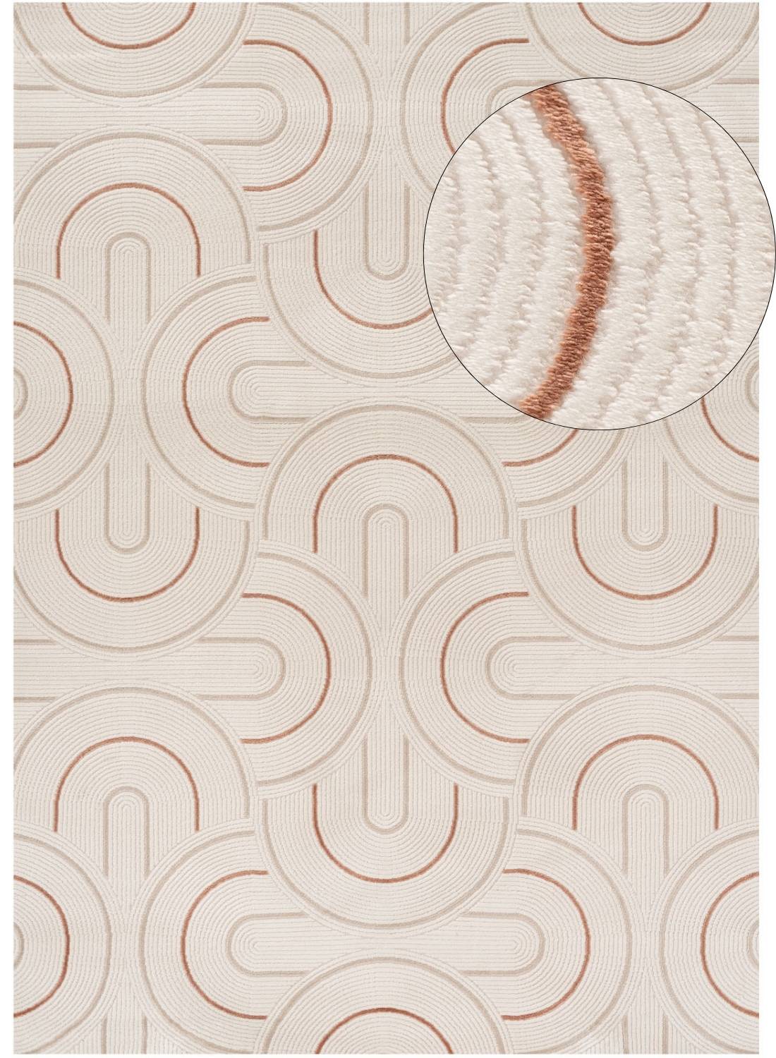 Carmel Cream-Terra Geometric Rug | 6070