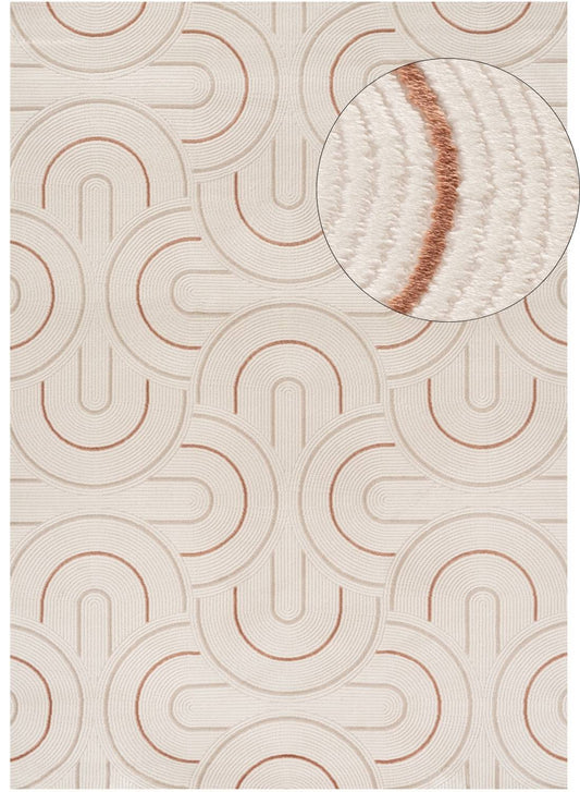 Carmel Cream-Terra Geometric Rug | 6070
