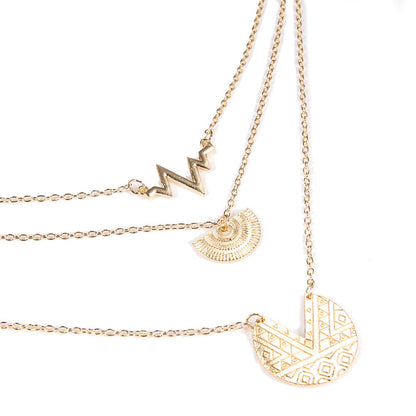Boho Geometric Multi-Layer Necklace