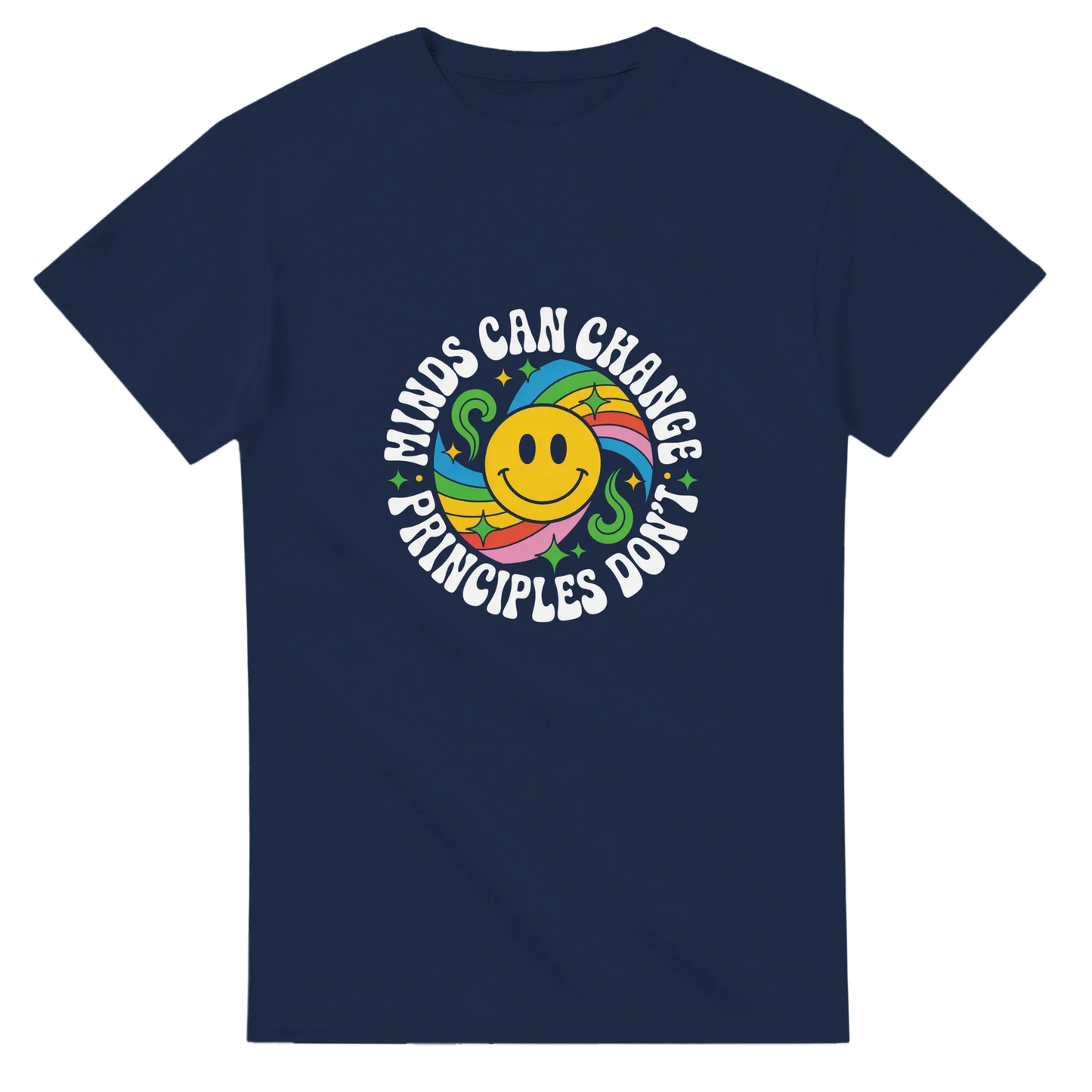 “Minds can Change. Principles don't” Heavyweight Unisex Crewneck T-Shirt