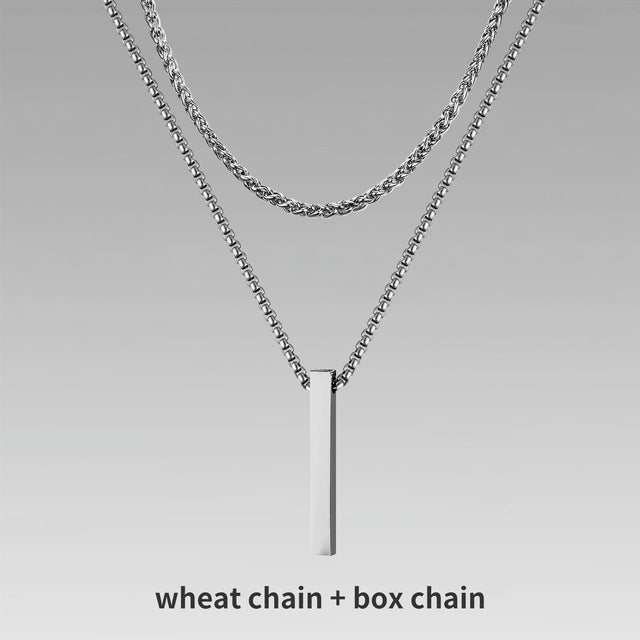 Men’s Layer Pillar Chain Necklace
