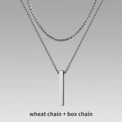 Men’s Layer Pillar Chain Necklace
