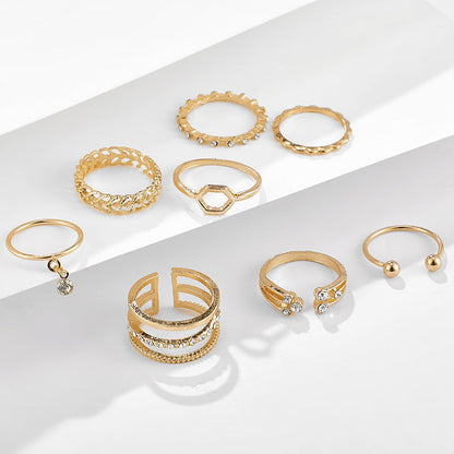 Diamond Set of 8 rings