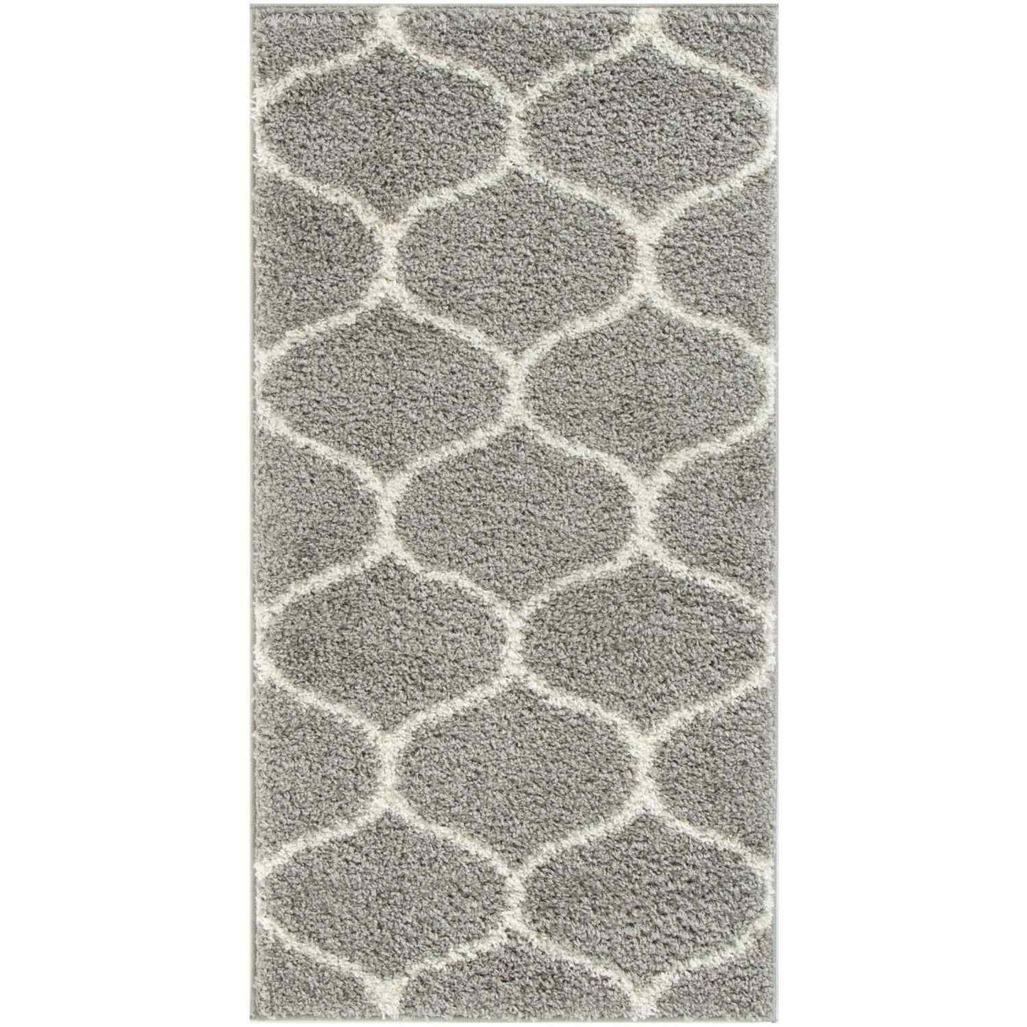 Moroccan Grey Shaggy Rug | 610
