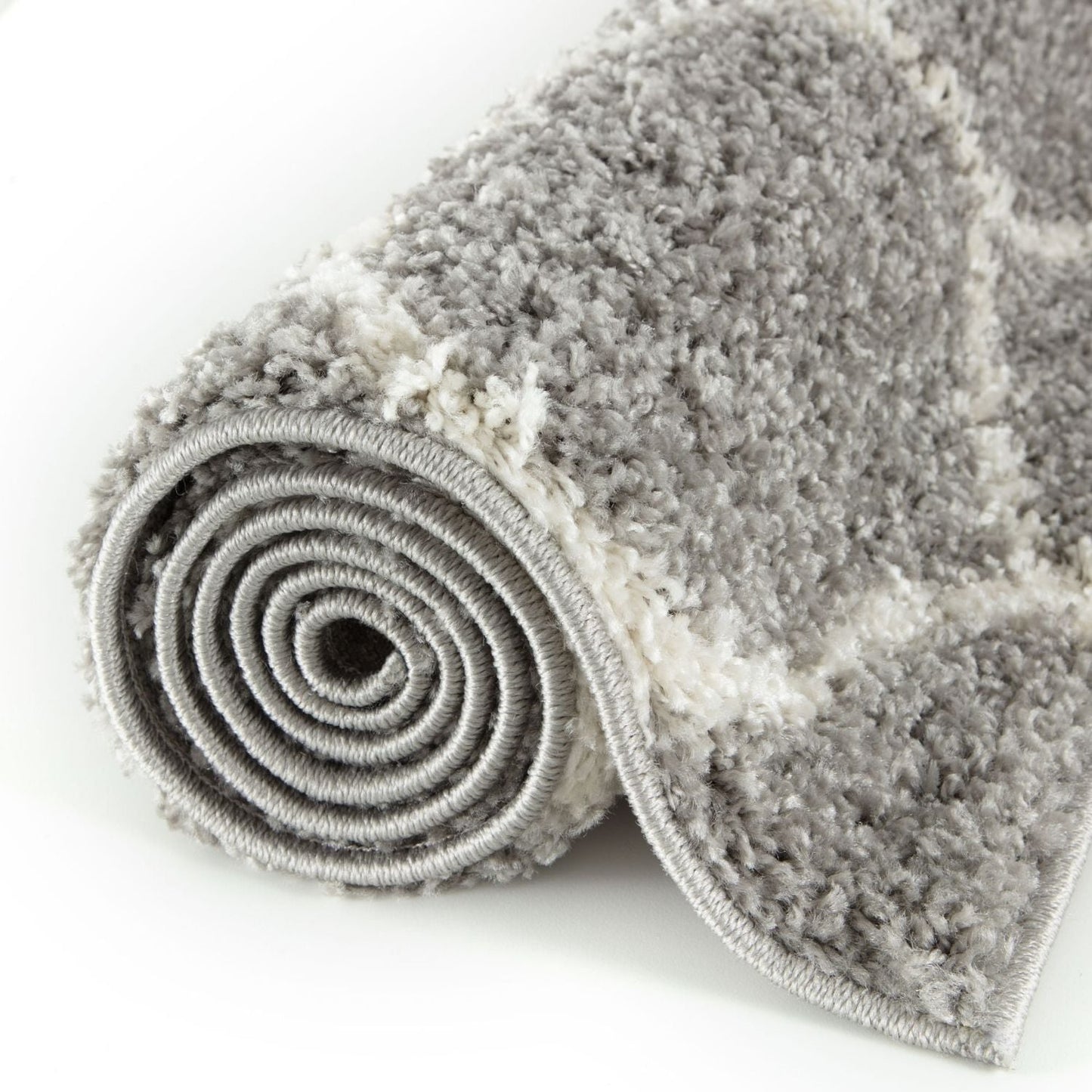 Moroccan Grey Shaggy Rug | 610