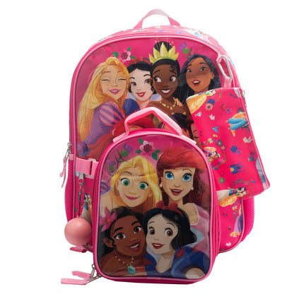 Disney Princess 5 Piece Backpack & Lunch Box Set