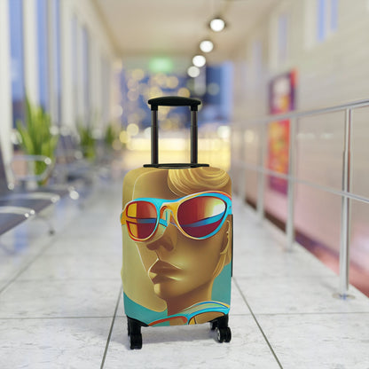 Retro Cool Blue – Protective Suitcase Cover