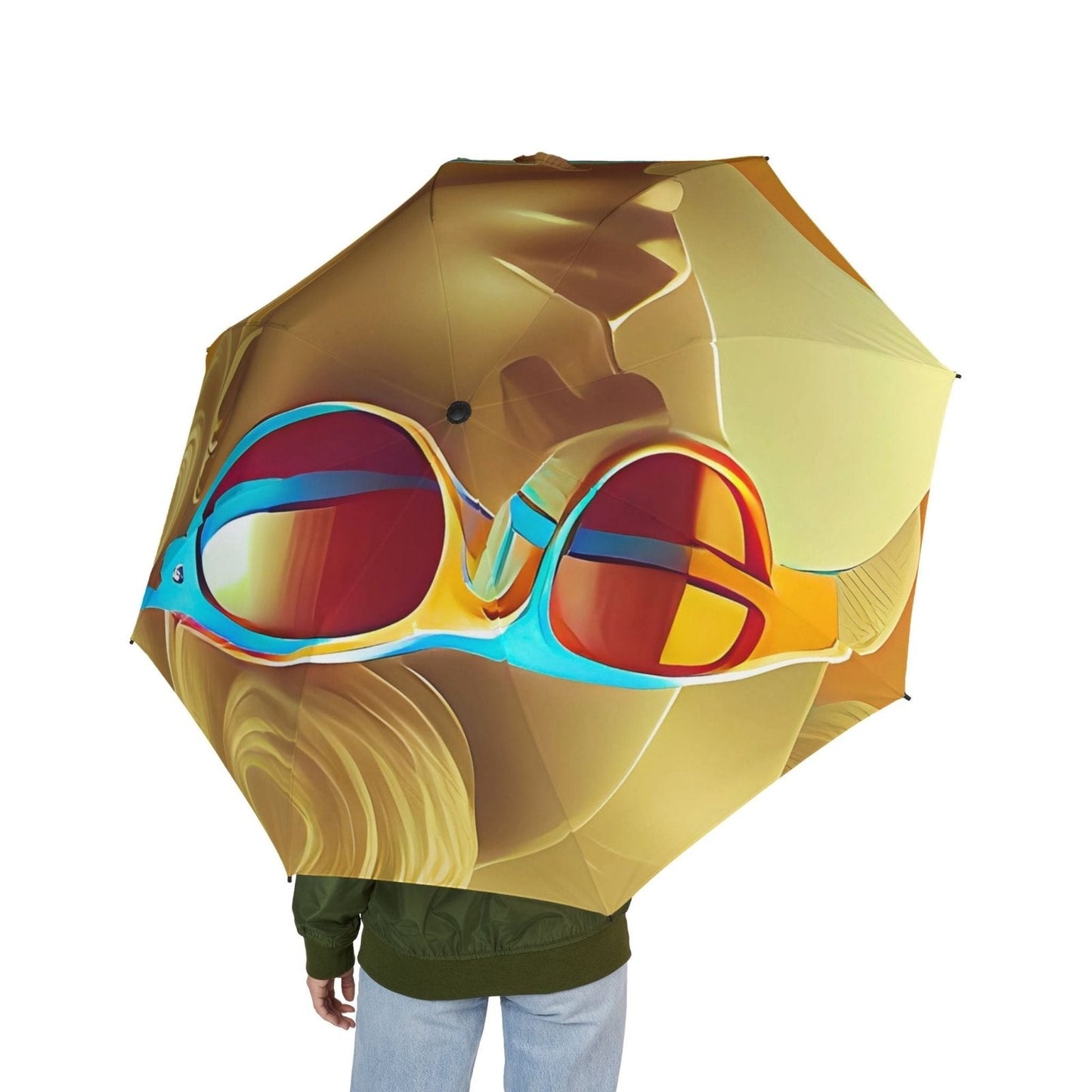 Retro Cool Orange - Windproof Umbrella