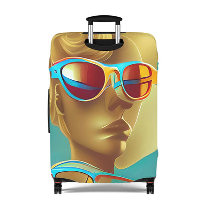 Retro Cool Blue – Protective Suitcase Cover